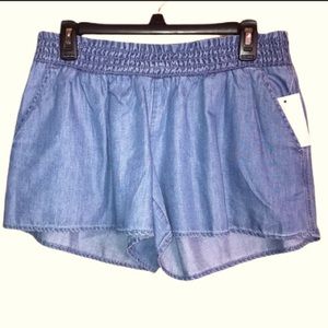 Chambray Maternity Shorts NWT